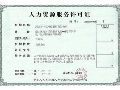 人力資源許可證